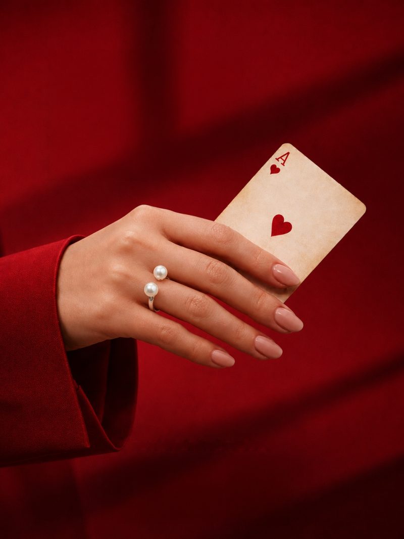 Minimalist Silver Dual Pearl Bypass Open Ring