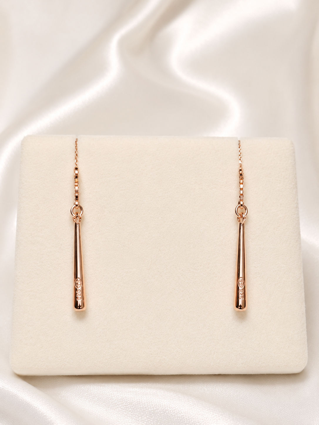 Rose Gold Silver Minimalist Hair Pin Earrings For Women