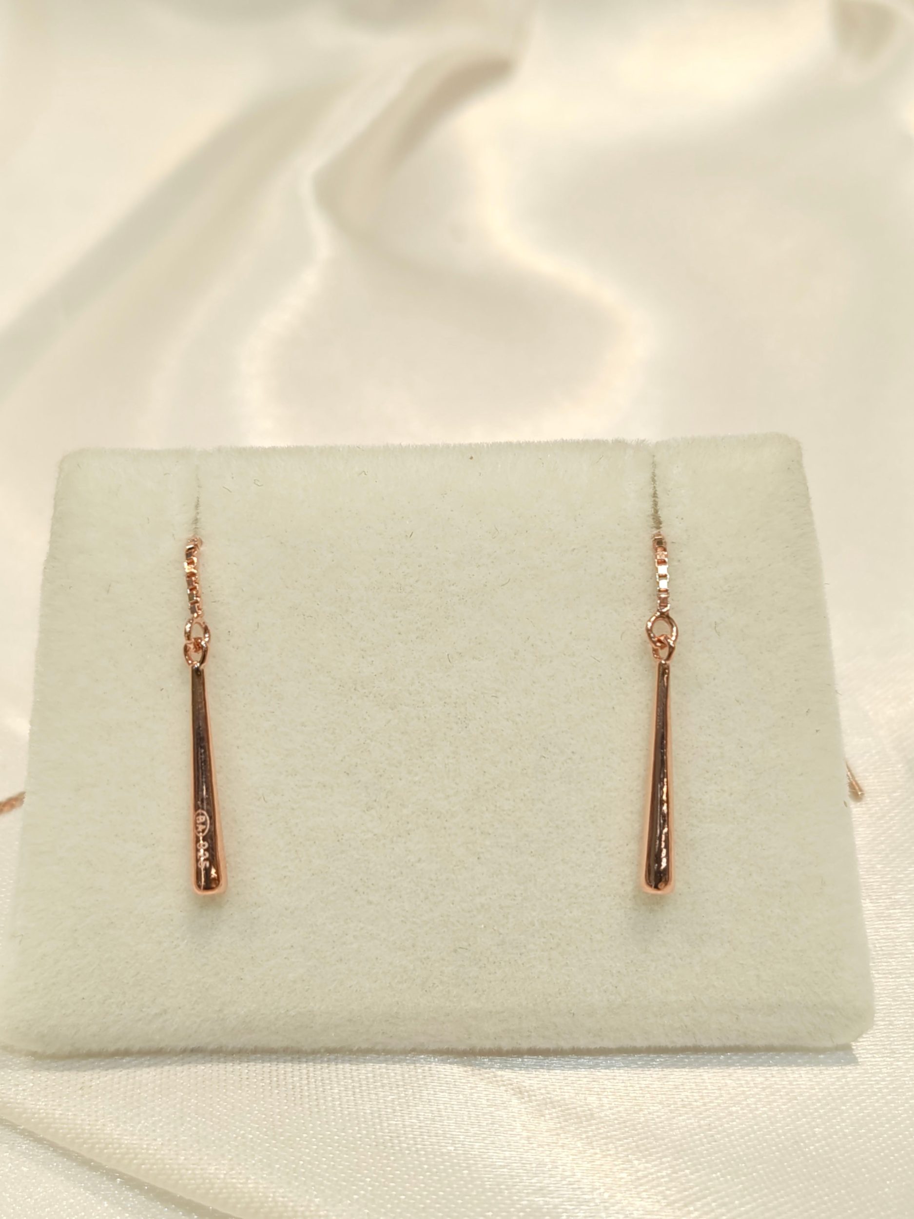 Rose Gold Silver Minimalist Hair Pin Earrings For Women - Image 3